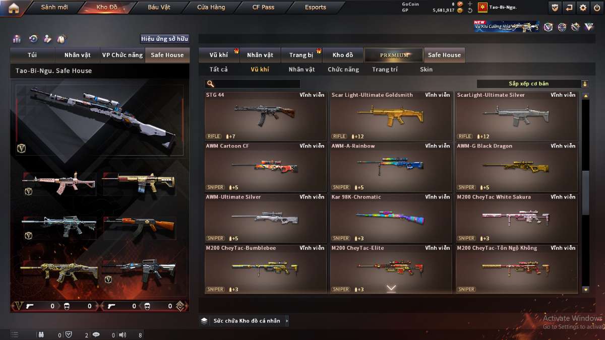 shop acc cf uy tin gia re